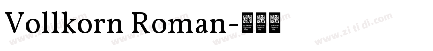 Vollkorn Roman字体转换